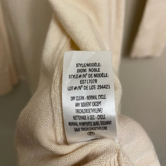 Theory Dioni Wool Cardigan Ivory Cream Neutral Minimalist - Picture 5 of 7